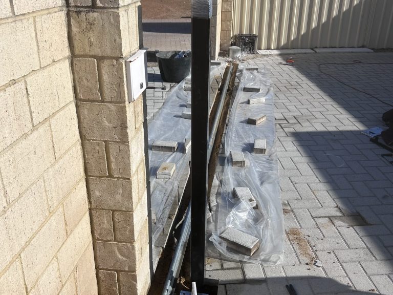 Forrestfield driveway before the sliding gate install