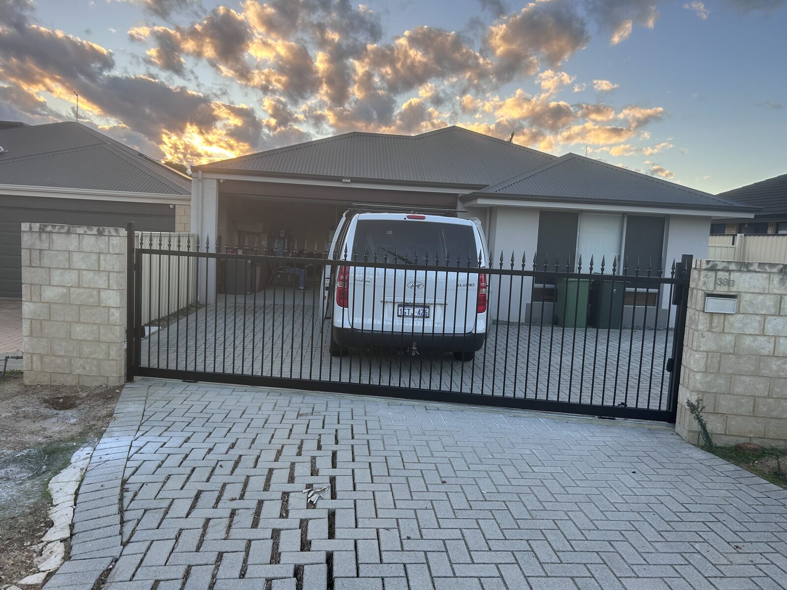 Completed sliding gate, Forrestfield