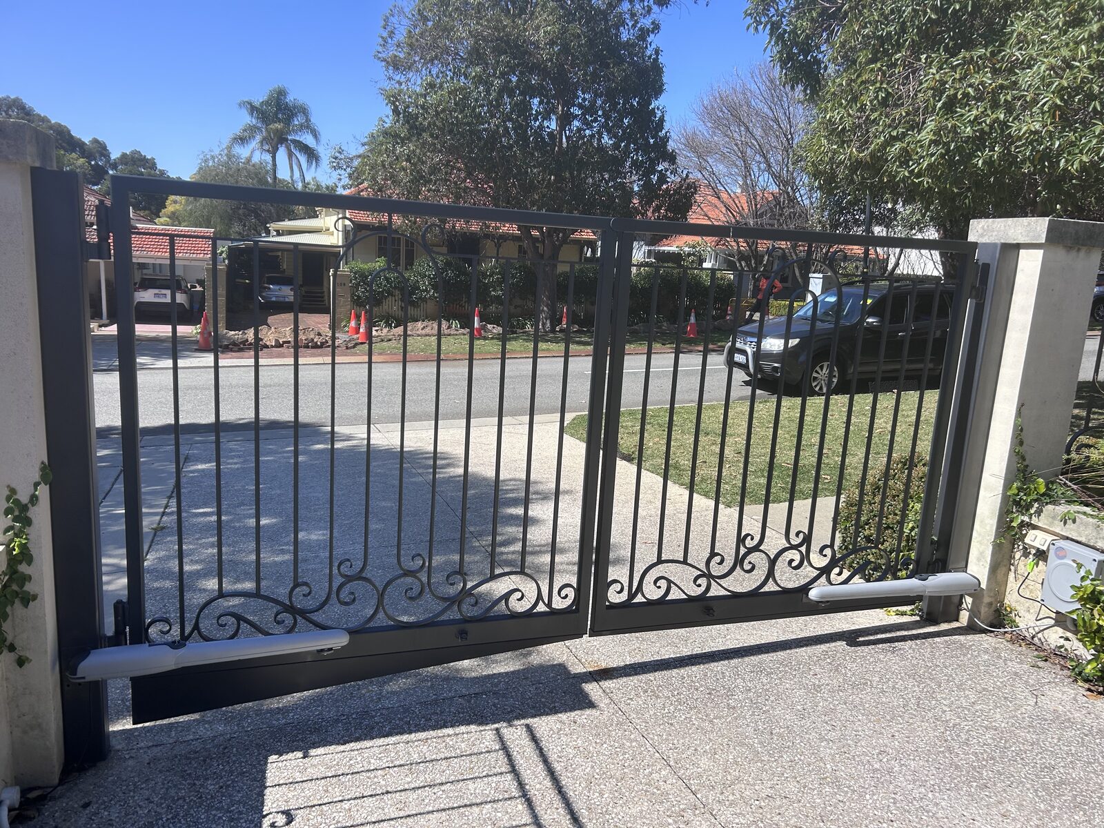 Automated swing gate at a Mount Lawley property