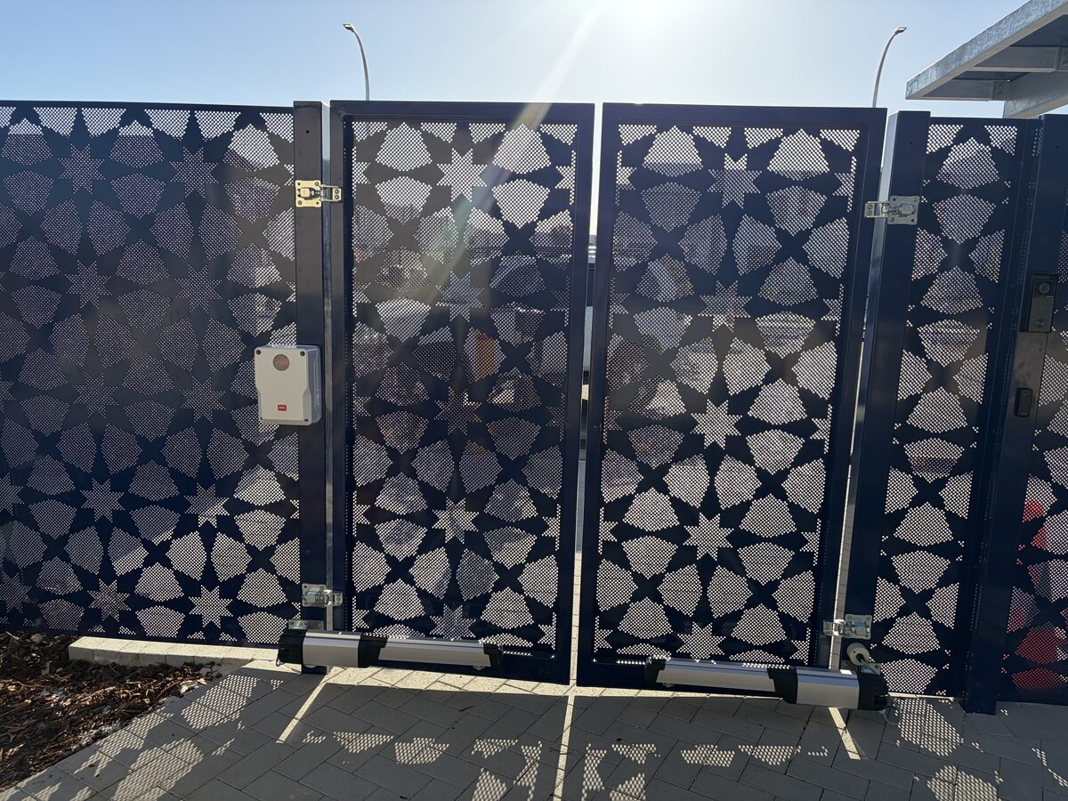 Laser-cut decorative gate infill