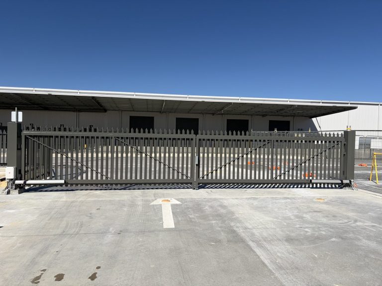 Commercial gate entry installed by Op'n Close Systems