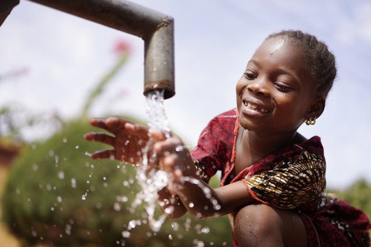 Child accessing clean water
